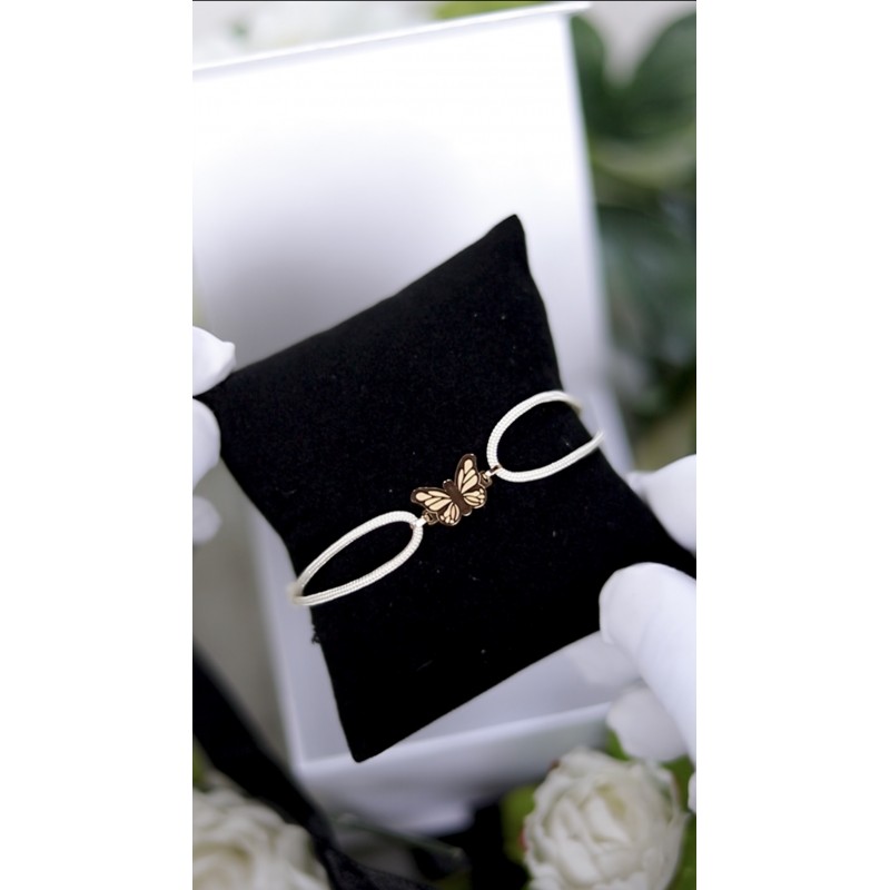 Pulsera cordon mariposa Oro 18KT