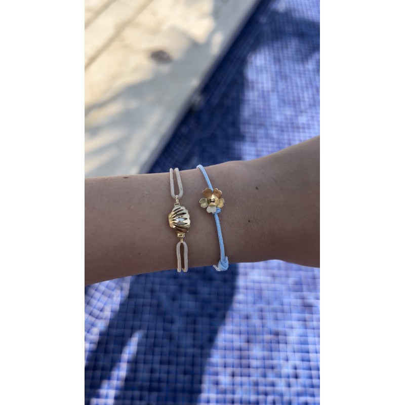 Pulsera cordon concha de mar Oro 18KT