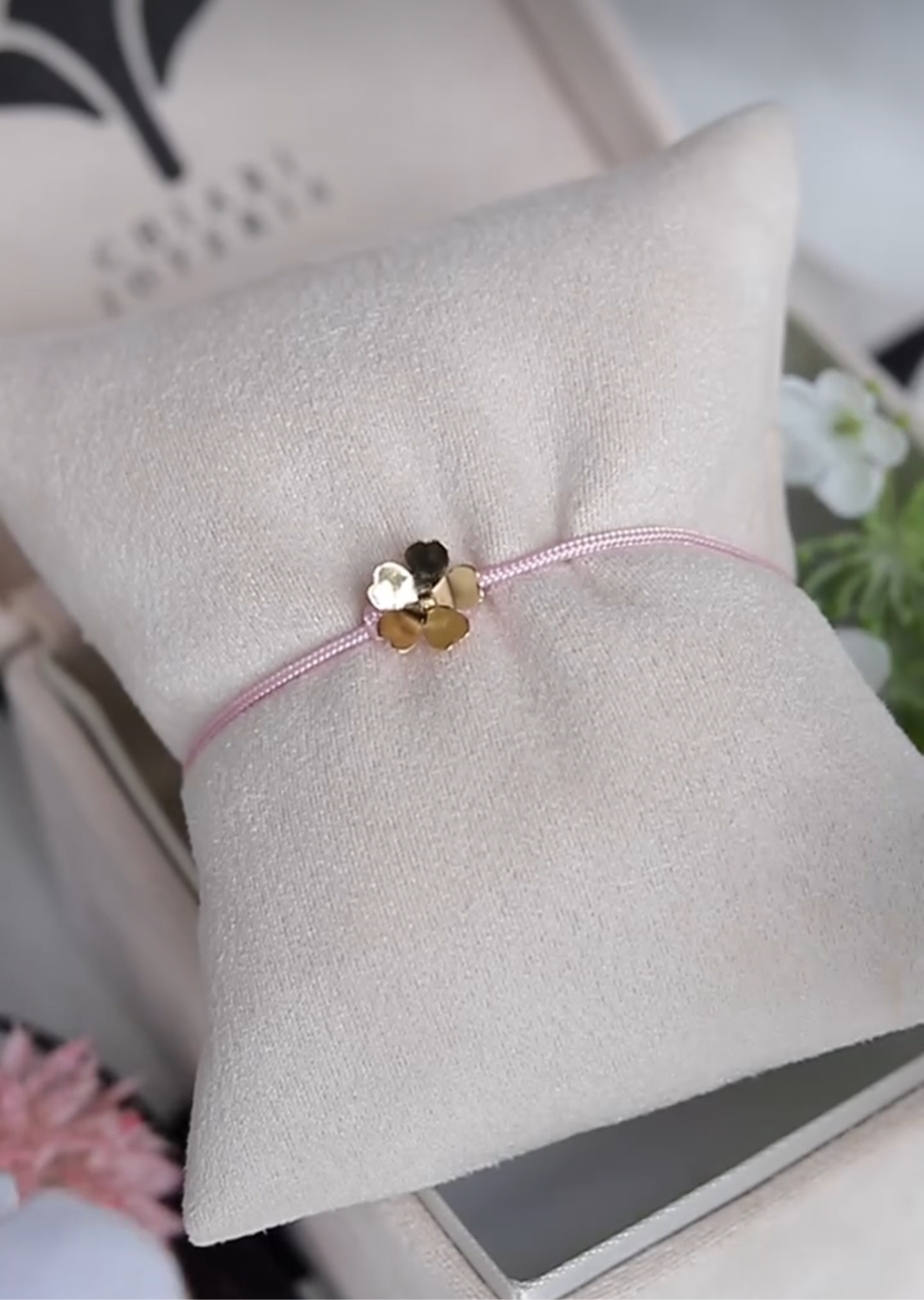 Pulsera Flor Vinca Rosea Oro 18KT