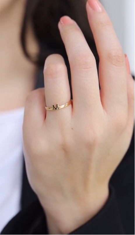 Anillo inicial oro 18 kt