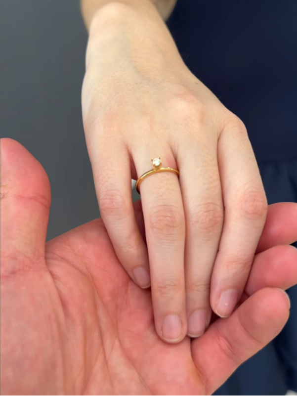 Anillo Promesa oro 18kt