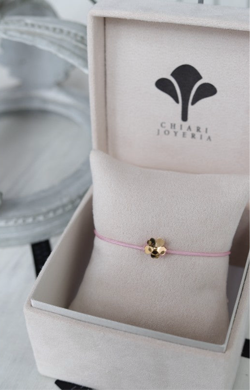 Pulsera Flor Vinca Rosea Oro 18KT
