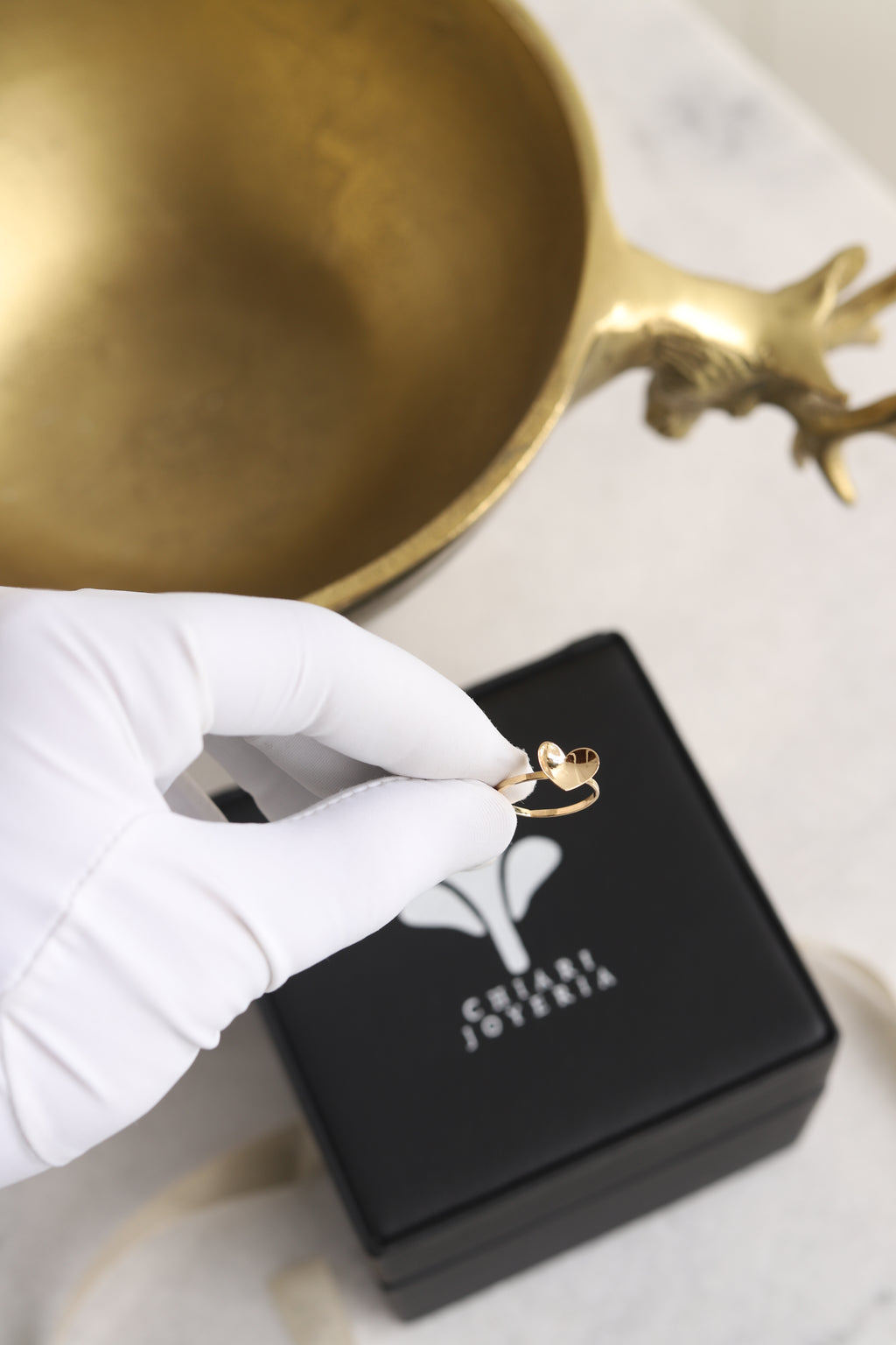 Anillo Corazón Elevado oro 18 kt