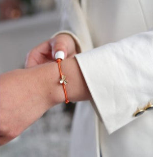 Pulsera Flor trímera Oro 18Kt