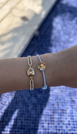 Pulsera cordon concha de mar oro 18KT