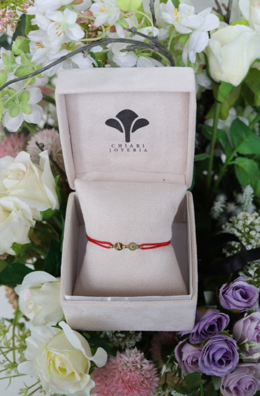 Pulsera cordon iniciales oro 18kt