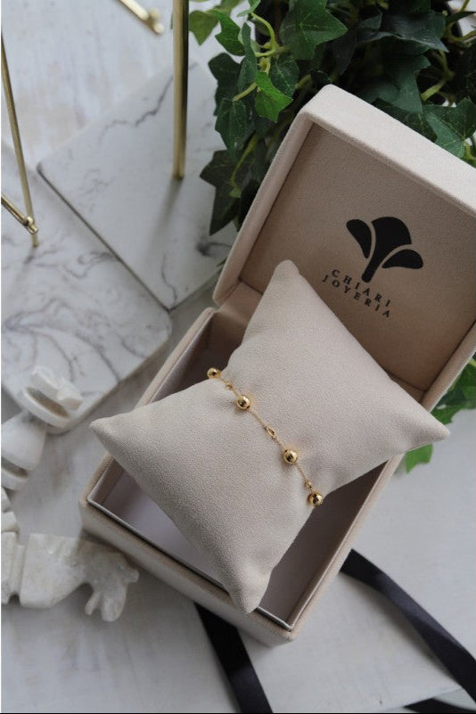 Pulsera Esferas oro 18kt