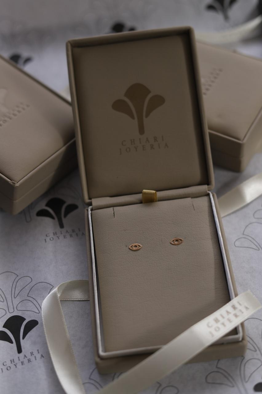 Ojos turcos aretes 18 Kt