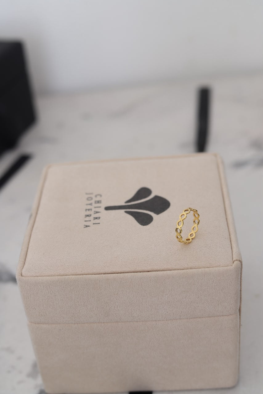 Anillo laureles oro 18 kt